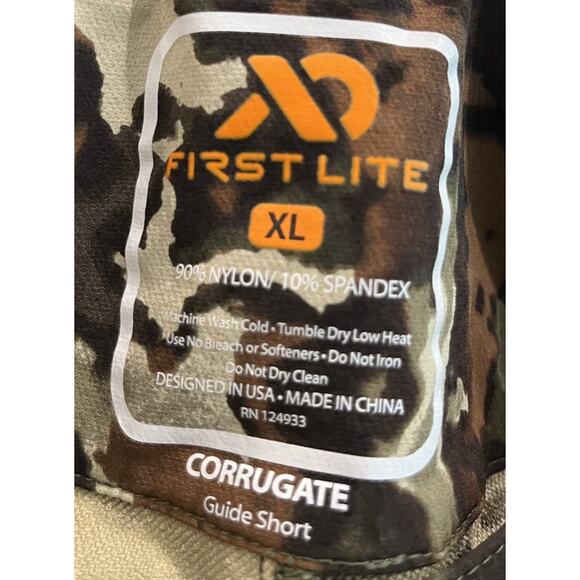 First Lite Camo Print Corrugate Men's Activewear Guide Shorts Size XL - Picture 3 of 4